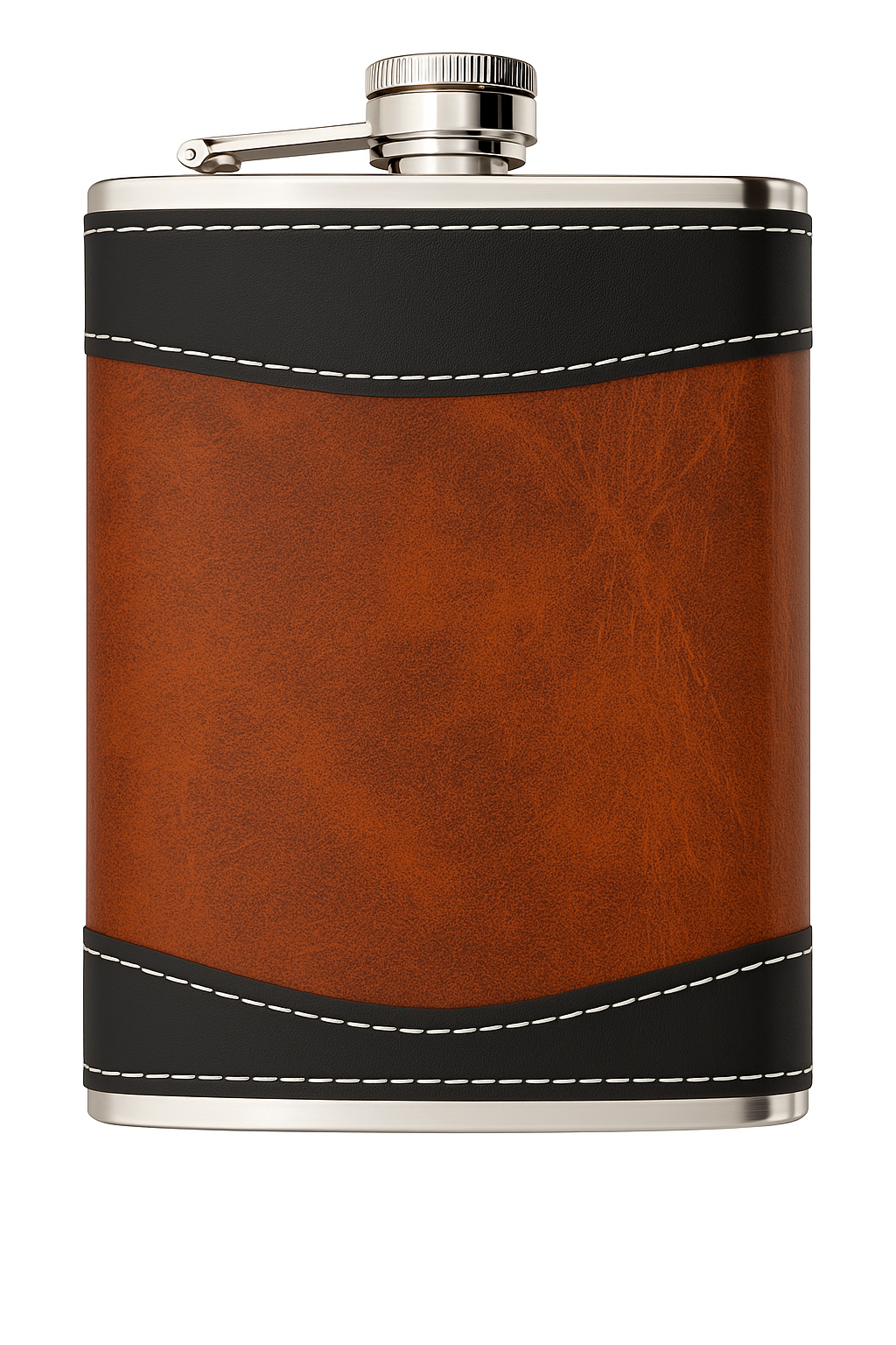 Custom Engraved Leatherette Hip Flask – 6 oz