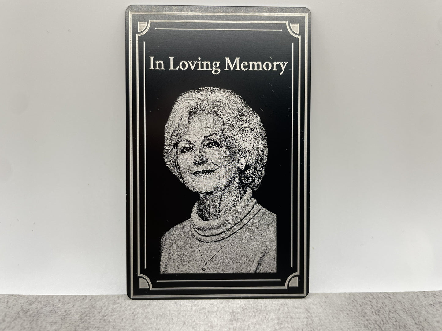 Custom Metal Memorial Card