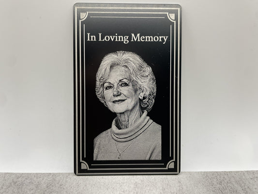 Custom Metal Memorial Card