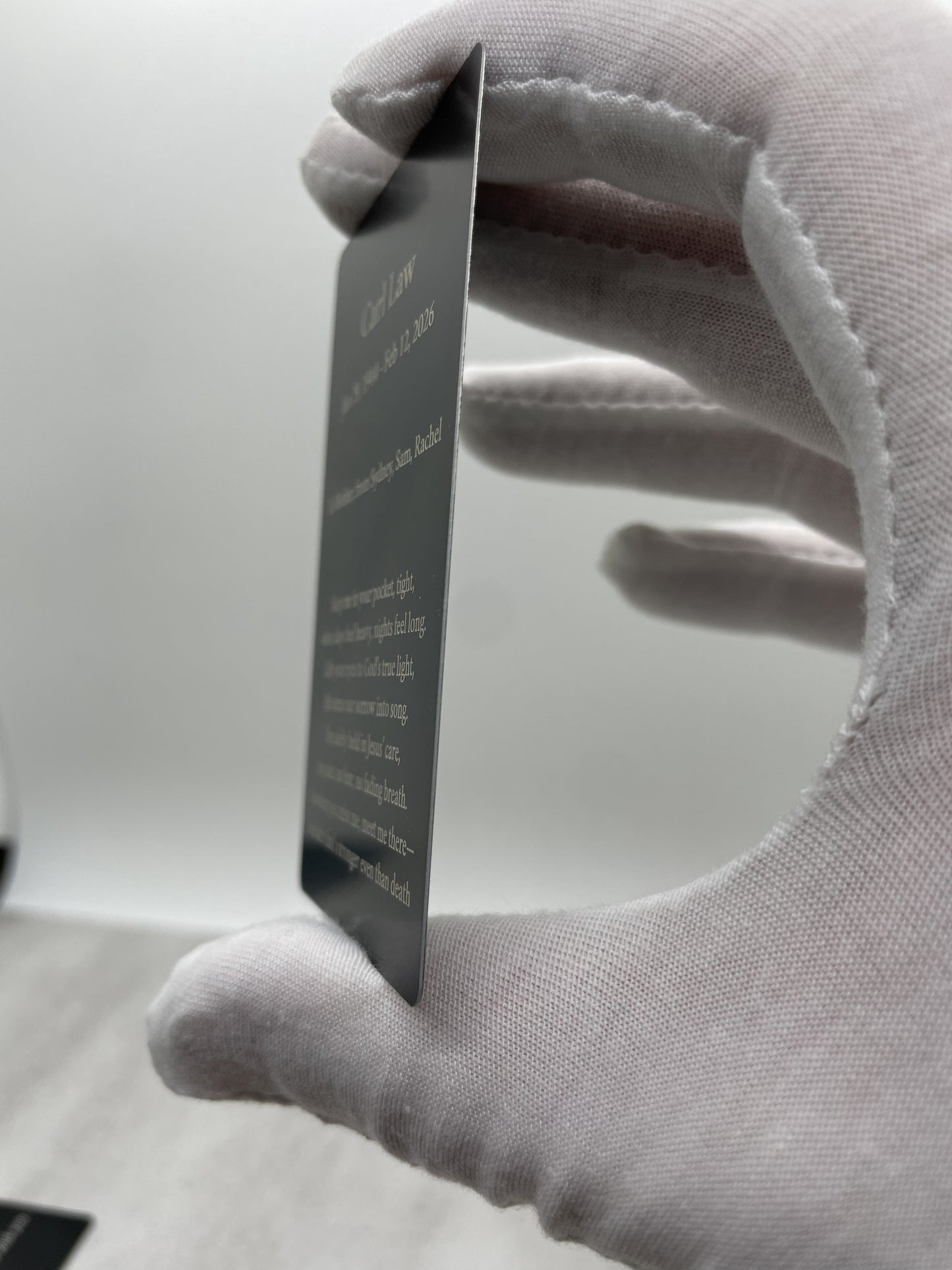 Custom Metal Memorial Card