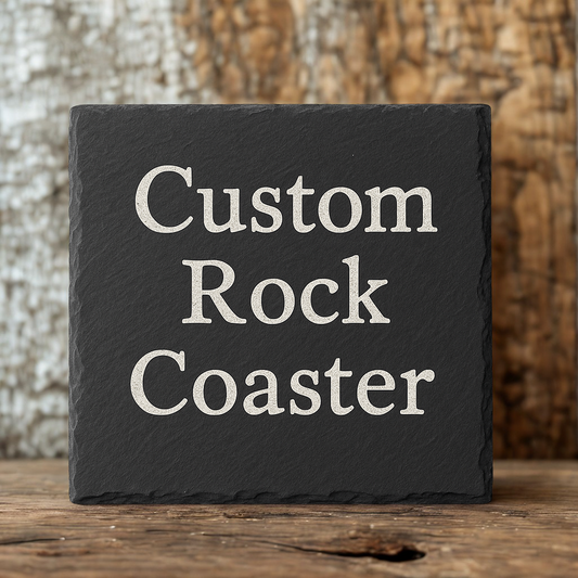 Custom Engraved Rock Coaster Set (4-Pack)