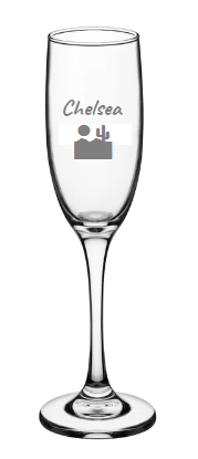 Personalized Champagne Flute  - 6 oz.