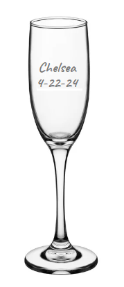 Personalized Champagne Flute  - 6 oz.